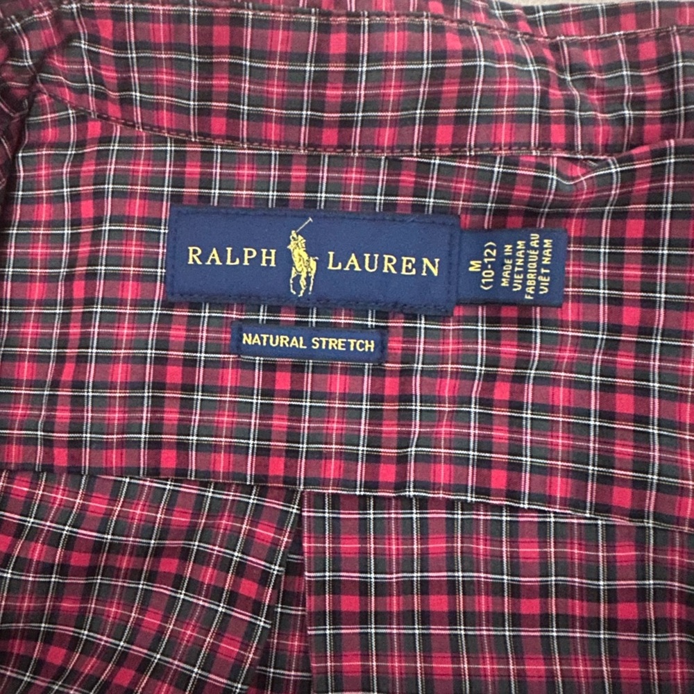 Ralph Lauren Fuchsia and Navy Plaid Shirt